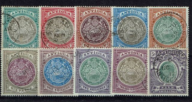 Image of Antigua SG 31/40 FU British Commonwealth Stamp